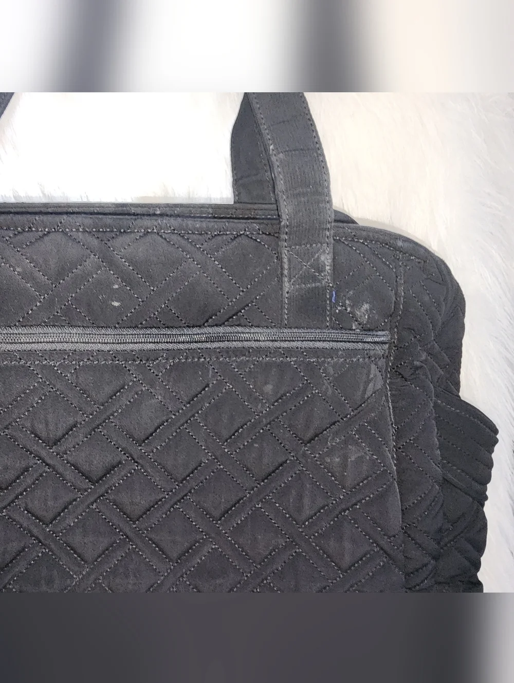 Vera Bradley Black Quilted On the StrollTote Bag Diaper Bag